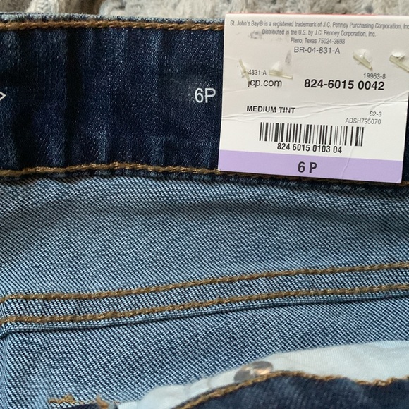 St. John’s Bay boot  cut leg, medium tint blue jeans - Picture 5 of 5